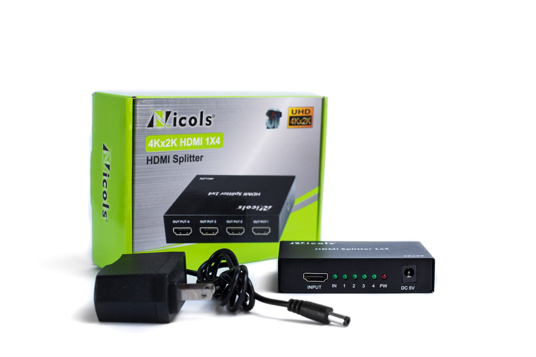 Splitter HDMI 1X4 Soporta 4K-60Hz/HDCP 2,2
