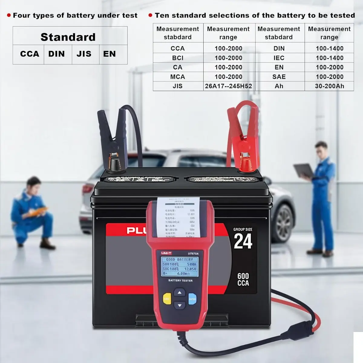 ANALIZADOR DIGITAL DE BATERIAS UT675A UNI-T - Imagen 3